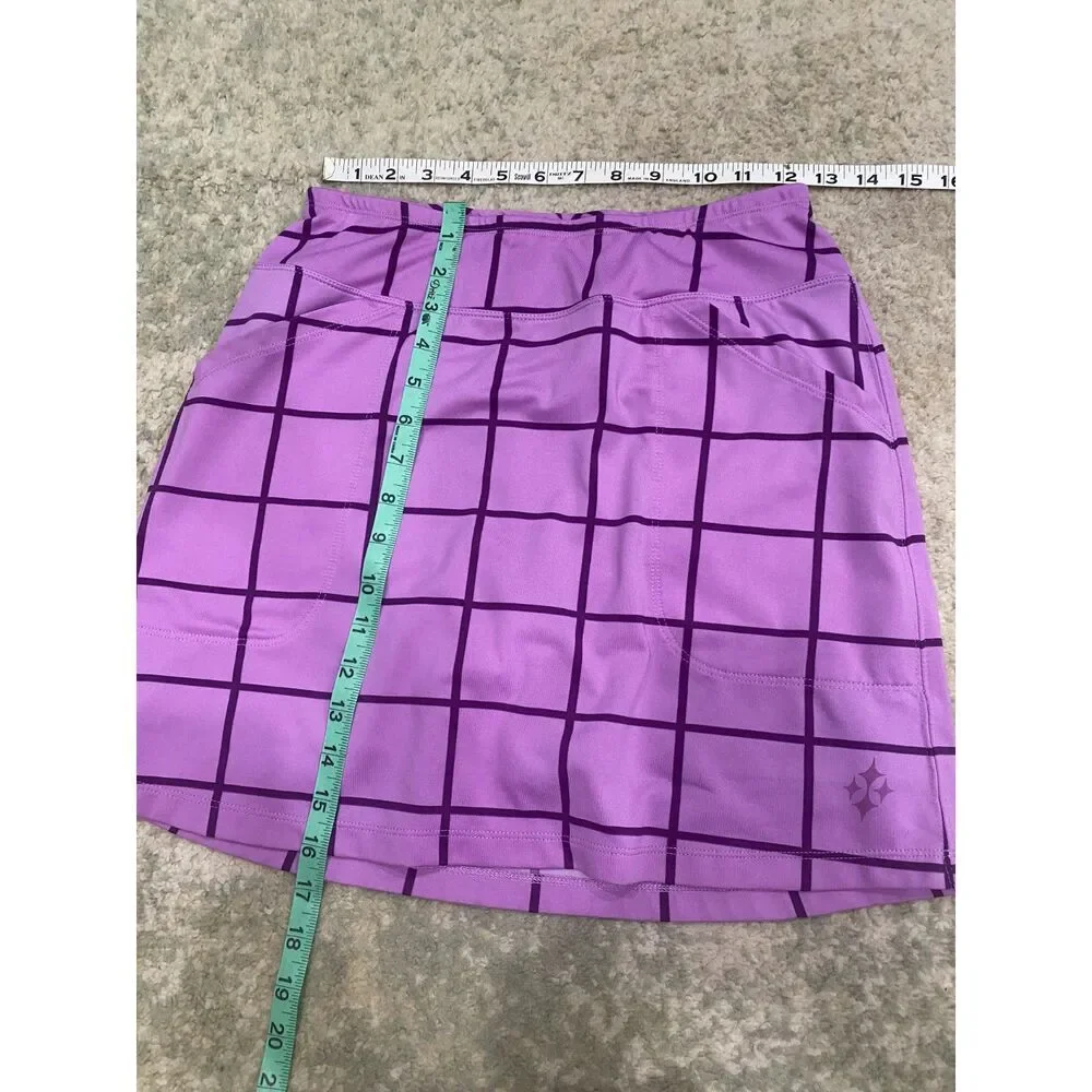 JoFit Golf Purple Grid Pattern Pickleball Skirt Skort Size Small Golf Tennis